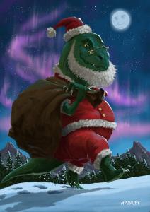 Dinosaur-Christmas-Santa_Martin-Davey
